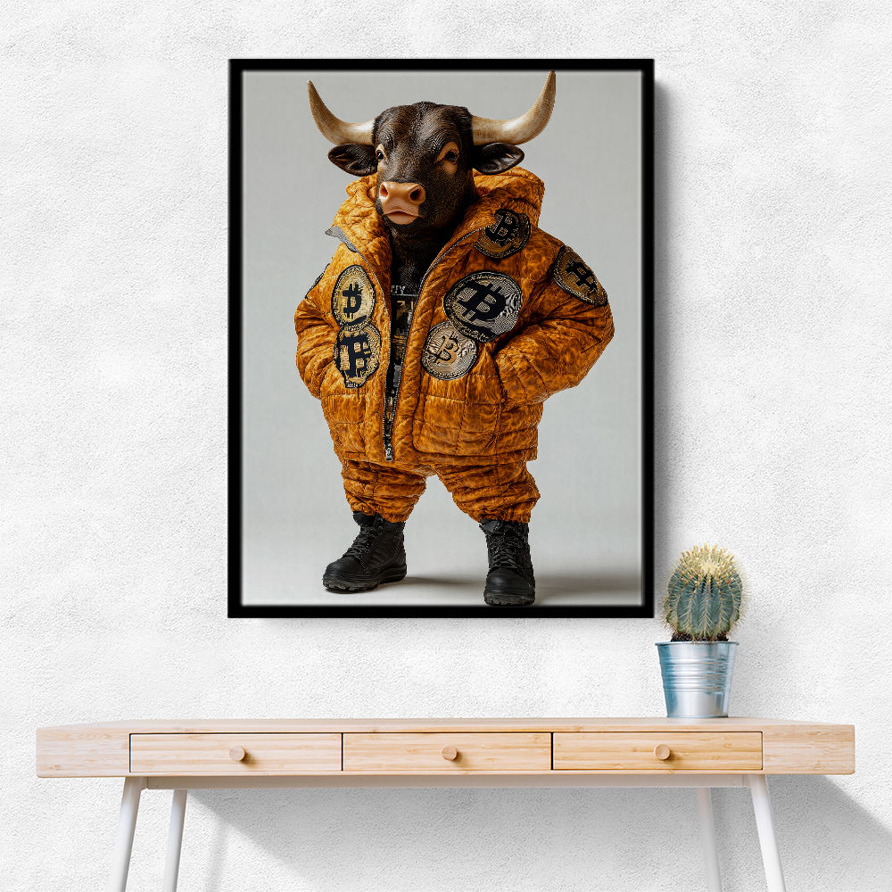 Bitcoin Bull 2 Wall Art
