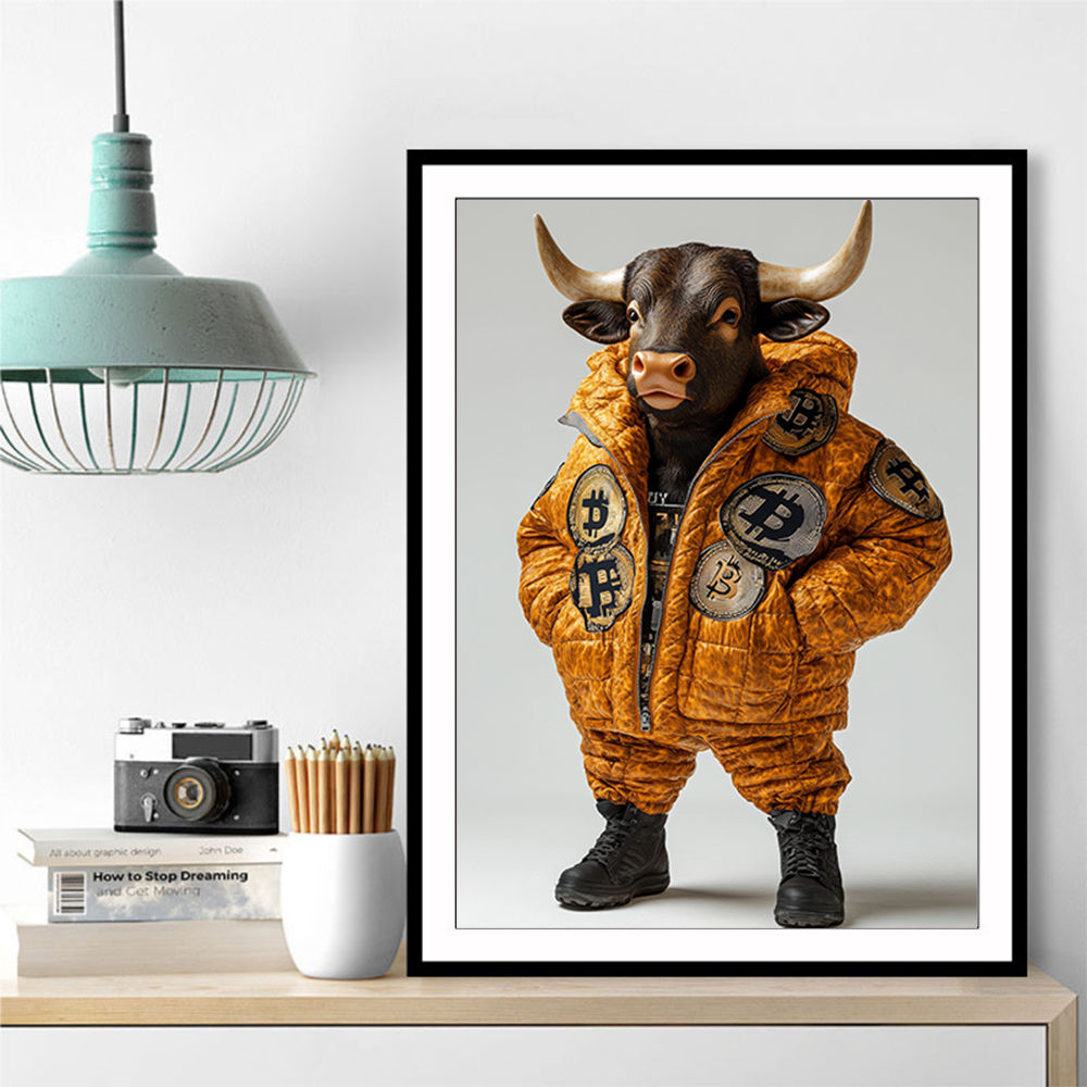 Bitcoin Bull 2 Wall Art