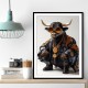 Bitcoin Black Bull 2 Wall Art