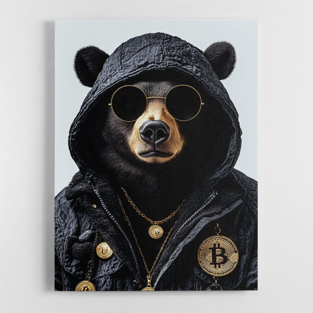 Black Bear Bitcoin Wall Art