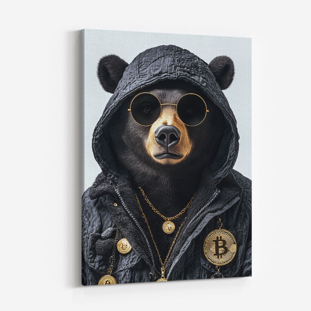 Black Bear Bitcoin Wall Art