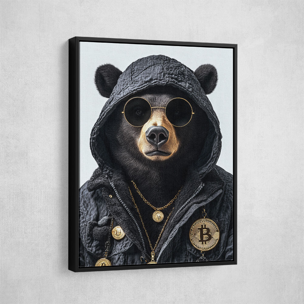 Black Bear Bitcoin Wall Art