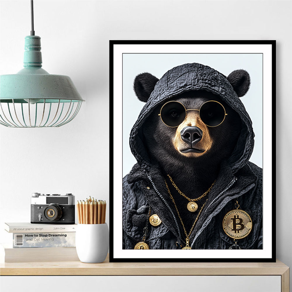 Black Bear Bitcoin Wall Art