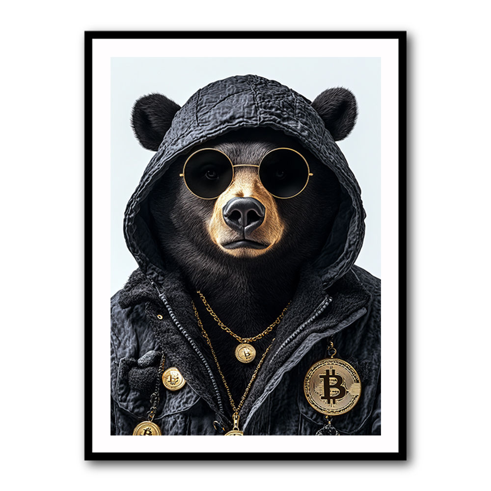 Black Bear Bitcoin Wall Art