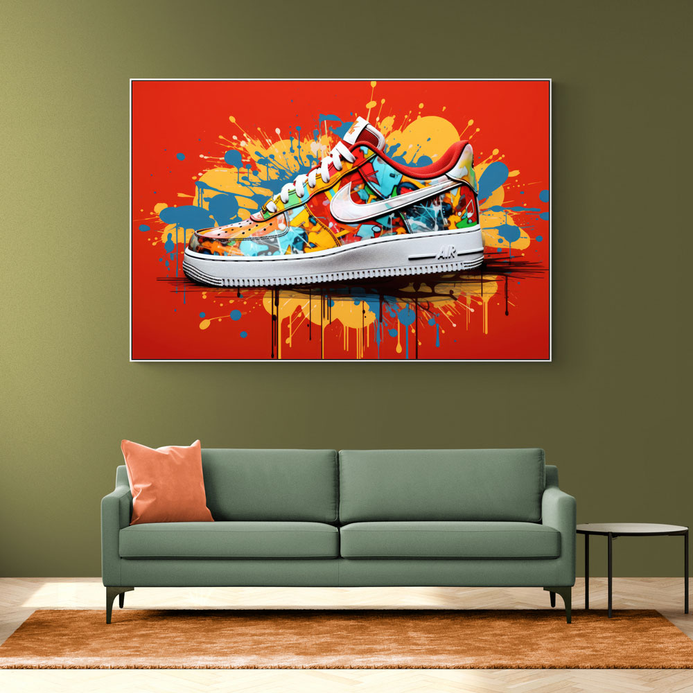Air Force 1 Sneaker Graffiti Wall Art