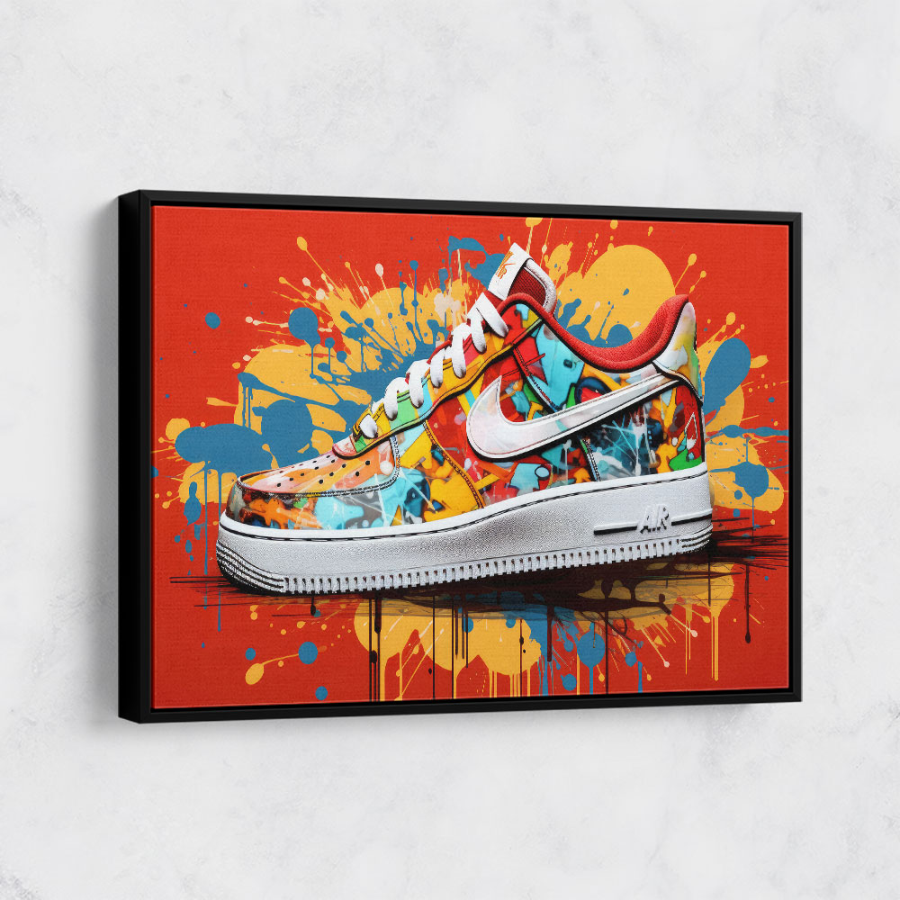 Air Force 1 Sneaker Graffiti Wall Art