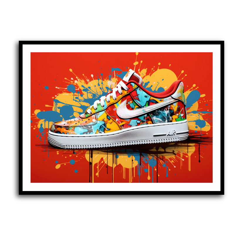 Air Force 1 Sneaker Graffiti Wall Art