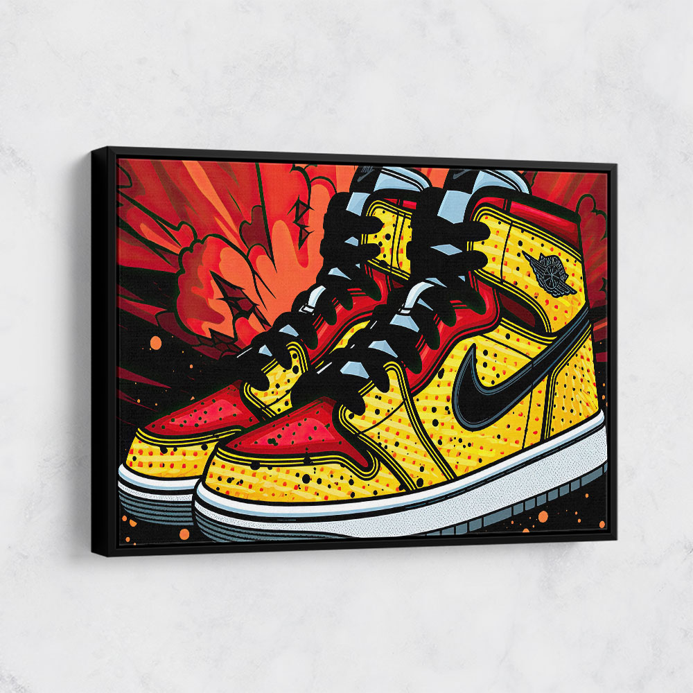 Air Jordan 5 Graffiti Wall Art