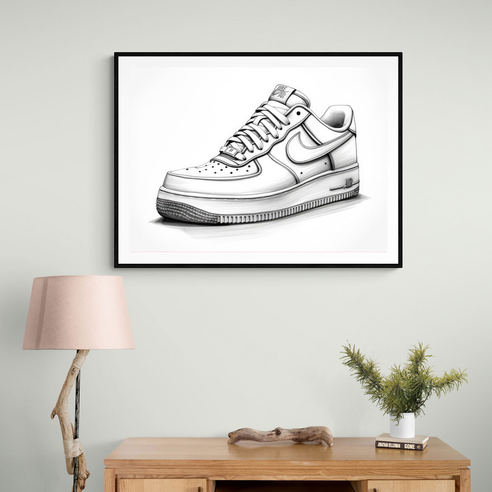 Air Force 1 Sketch Style Sneaker Wall Art