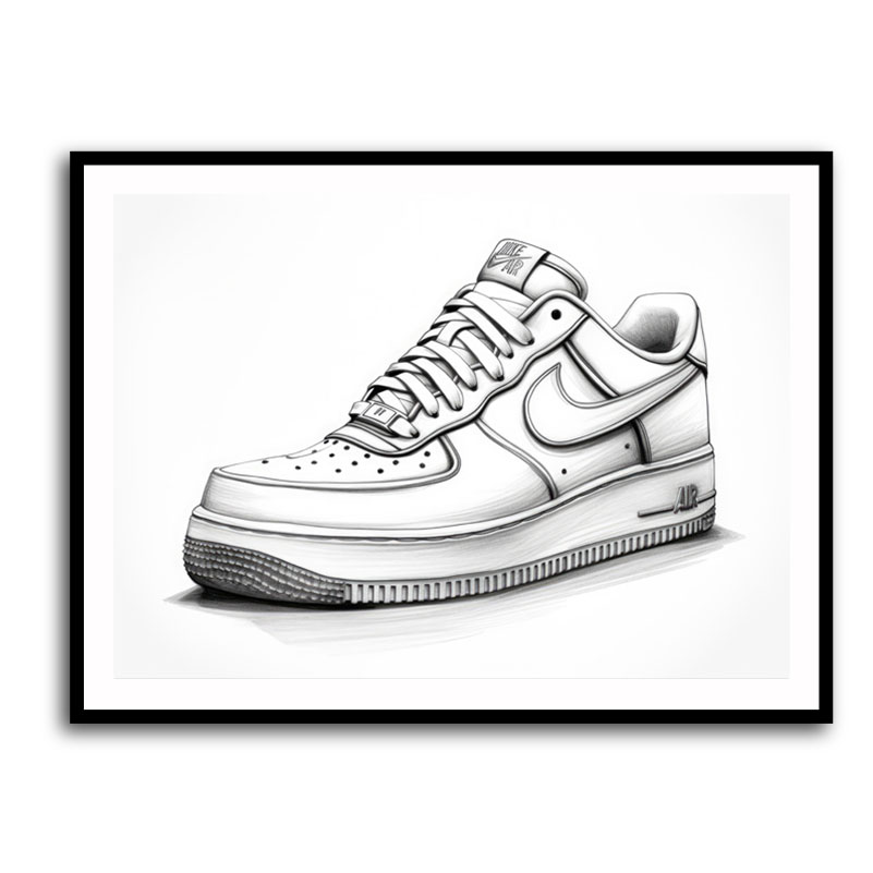 Air Force 1 Sketch Style Sneaker Wall Art