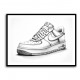 Air Force 1 Sketch Style Sneaker Wall Art