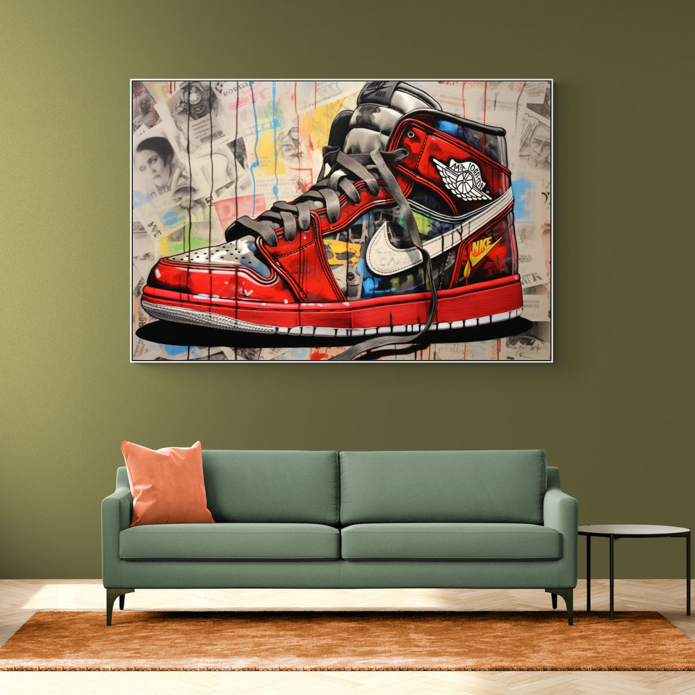 Air Jordan 8 Graffiti Wall Art