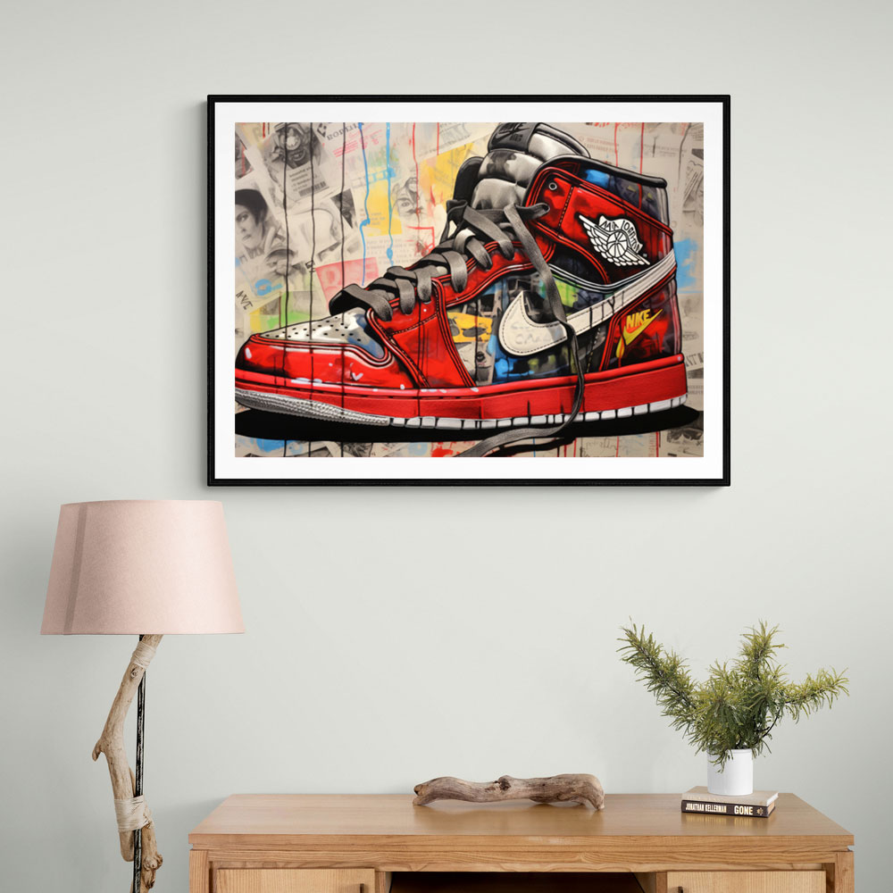 Air Jordan 8 Graffiti Wall Art