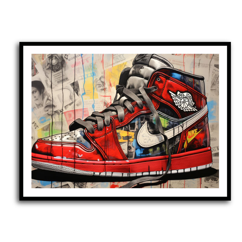 Air Jordan 8 Graffiti Wall Art