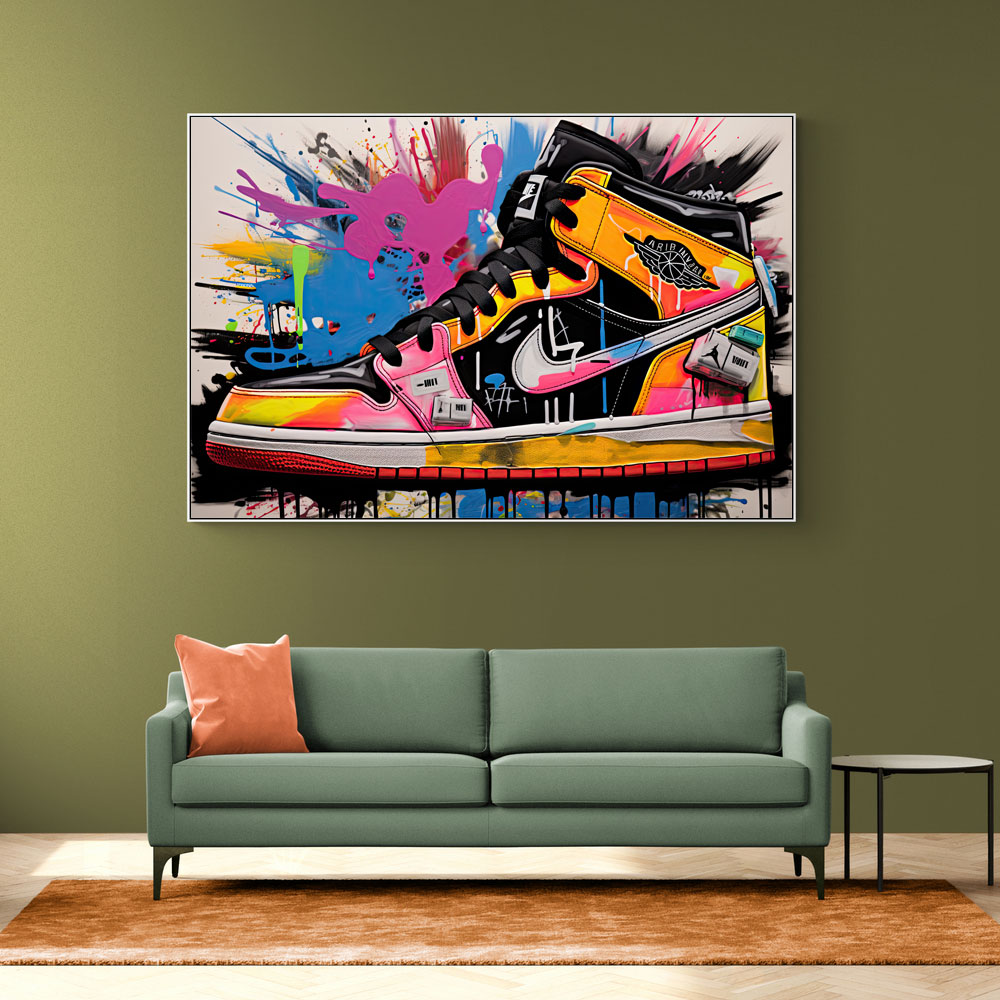 Air Jordan 11 Graffiti Wall Art
