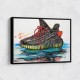 Yeezy Boost 350 Sneakers Graffiti Style Wall Art