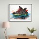 Yeezy Boost 350 Sneakers Graffiti Style Wall Art