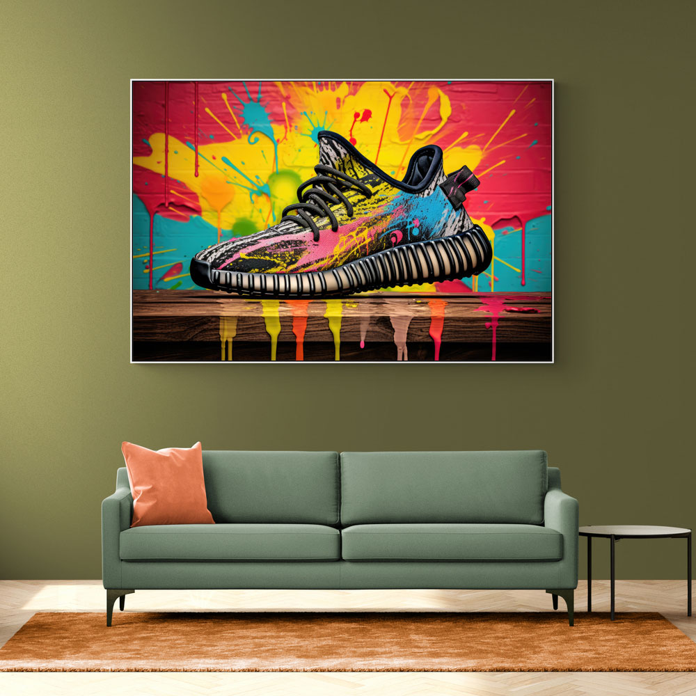 Yeezy Boost 350 Sneakers Graffiti Style 1 Wall Art