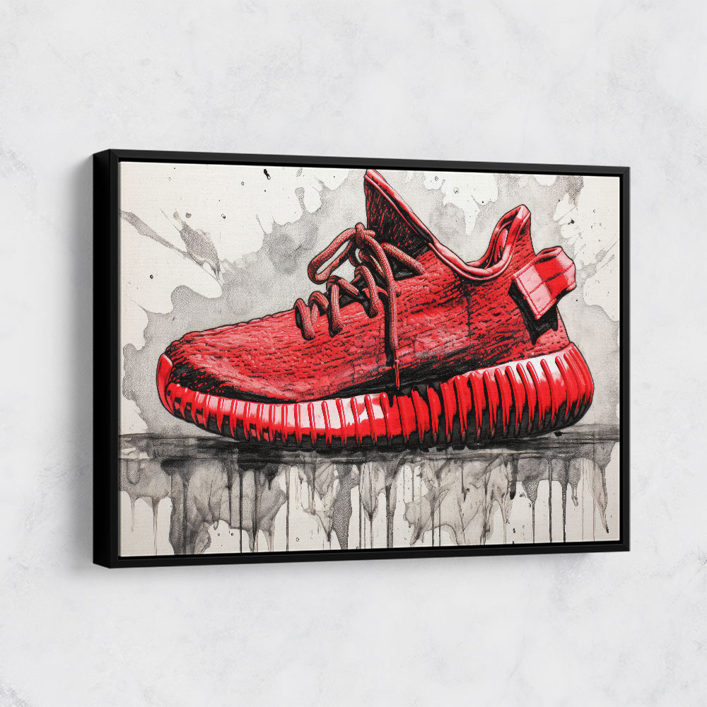Yeezy Boost 350 Sneakers Graffiti Style 3 Wall Art