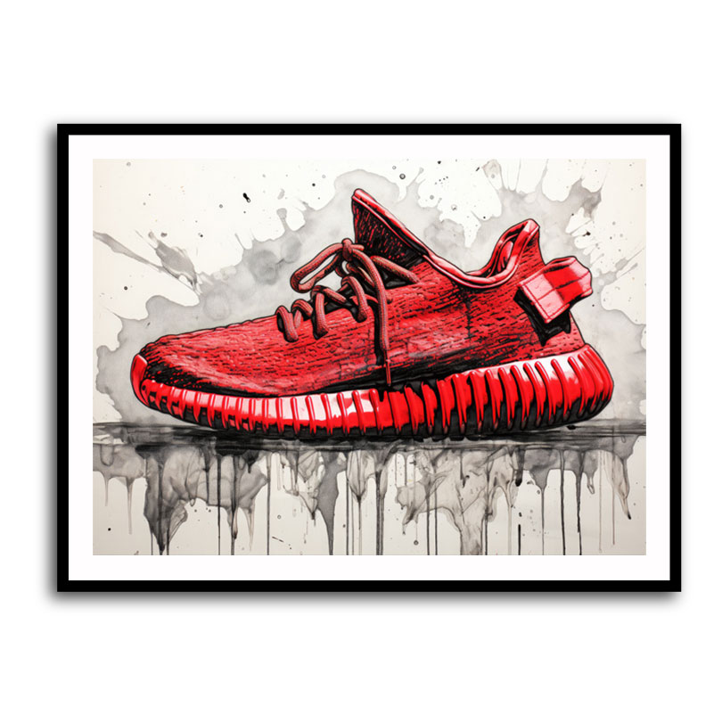 Yeezy Boost 350 Sneakers Graffiti Style 3 Wall Art