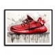 Yeezy Boost 350 Sneakers Graffiti Style 3 Wall Art