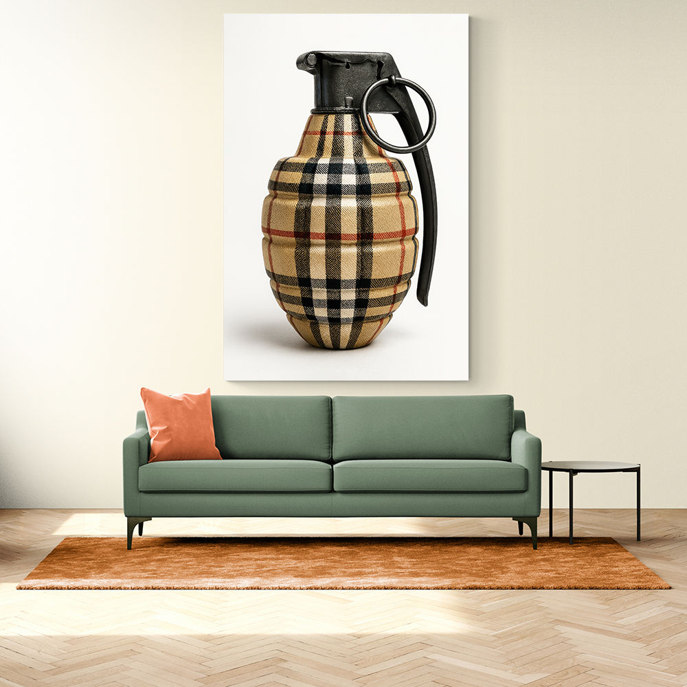 Burberry Fashion Inspired Grenade Wall Art       