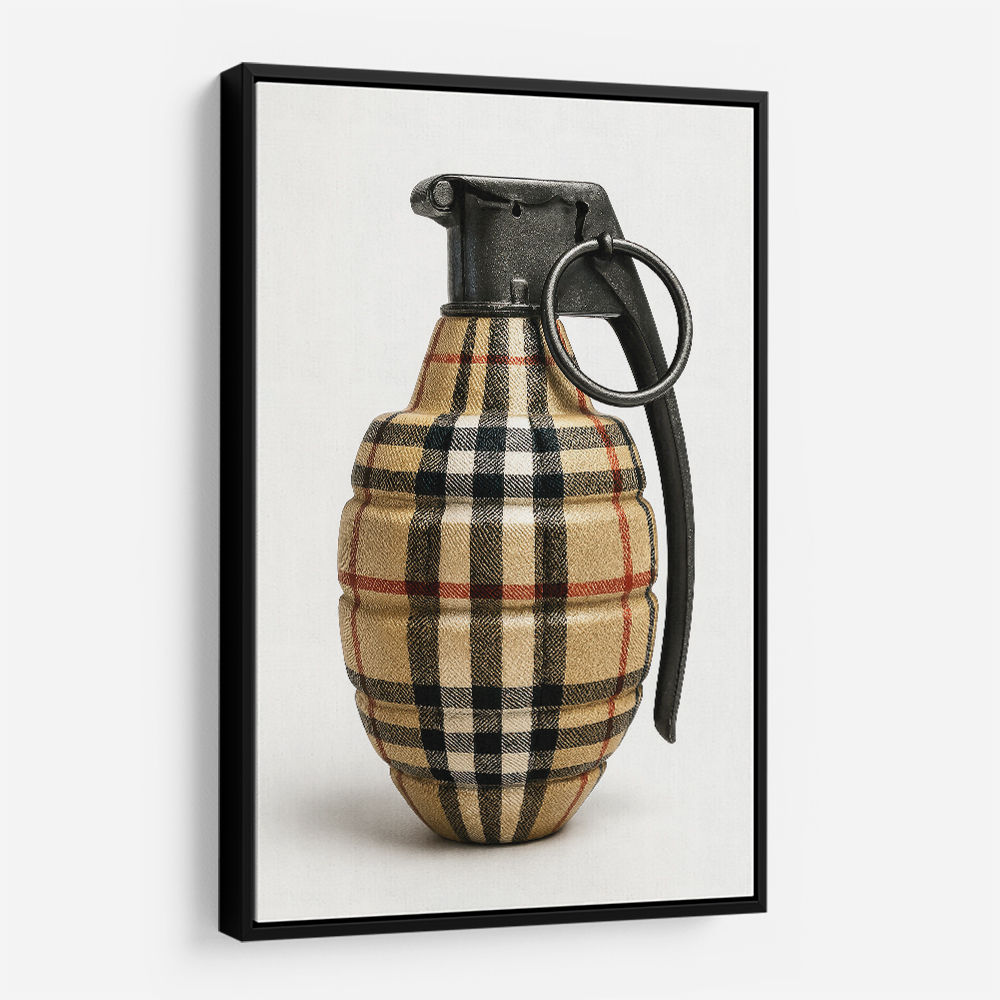 Burberry Fashion Inspired Grenade Wall Art       