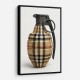Burberry Fashion Inspired Grenade Wall Art       
