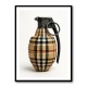 Burberry Fashion Inspired Grenade Wall Art       