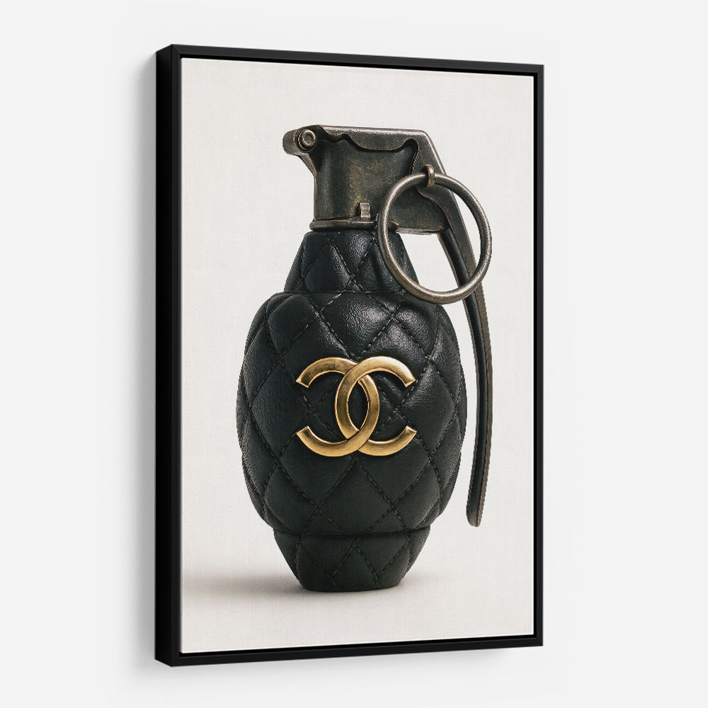 Chanel Fashion Inspired Grenade Wall Art         