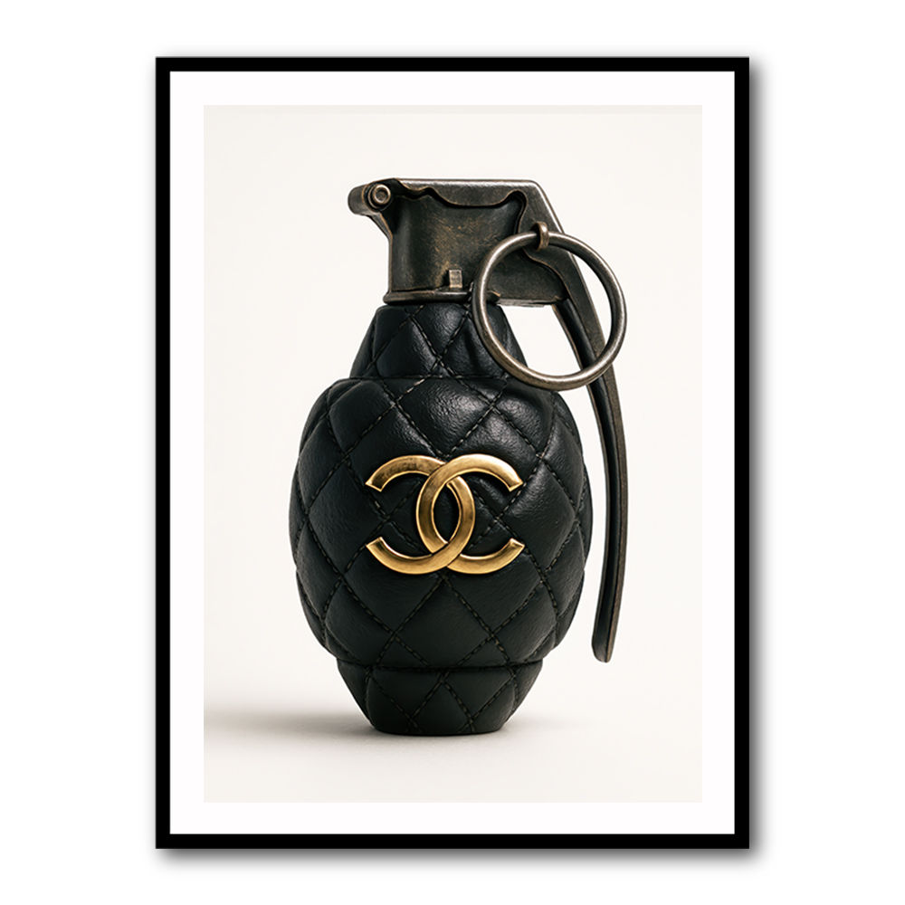 Chanel Fashion Inspired Grenade Wall Art         