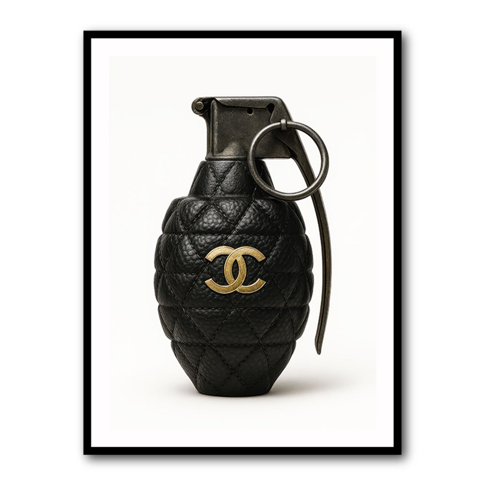 Chanel Fashion Inspired Grenade 3 Wall Art       