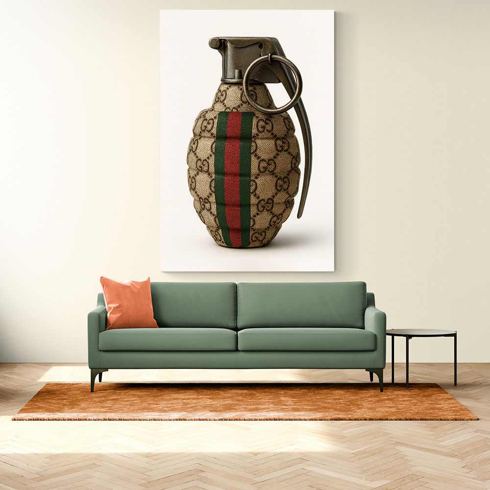 Gucci Fashion Inspired Grenade Wall Art          