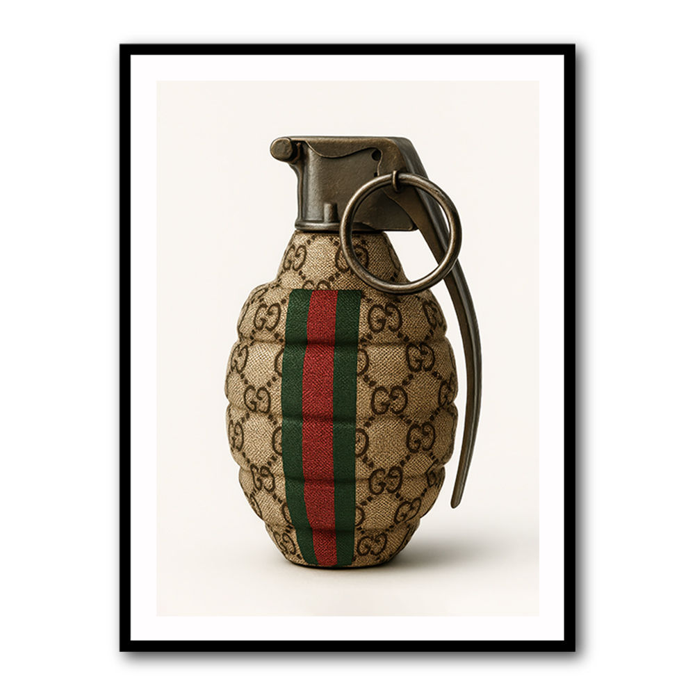 Gucci Fashion Inspired Grenade Wall Art          
