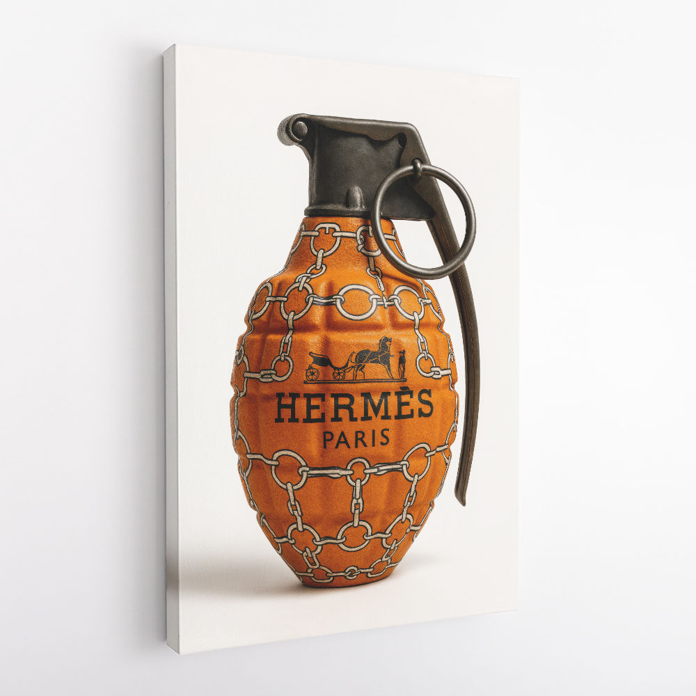 Hermes Fashion Inspired Grenade 2 Wall Art       