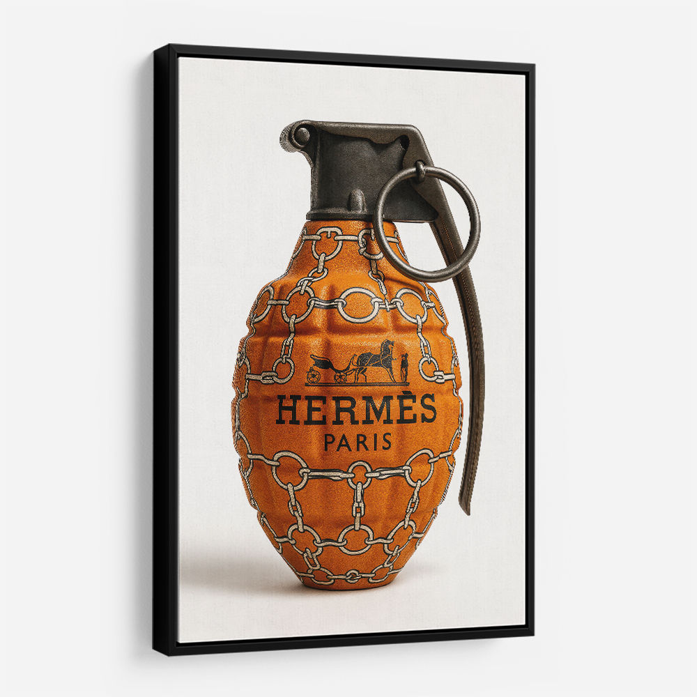 Hermes Fashion Inspired Grenade 2 Wall Art       