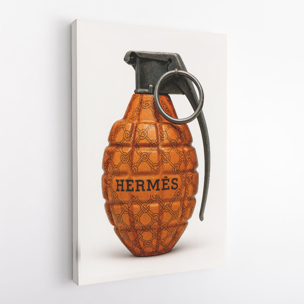 Hermes Fashion Inspired Grenade 3 Wall Art       