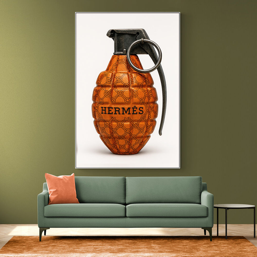 Hermes Fashion Inspired Grenade 3 Wall Art       