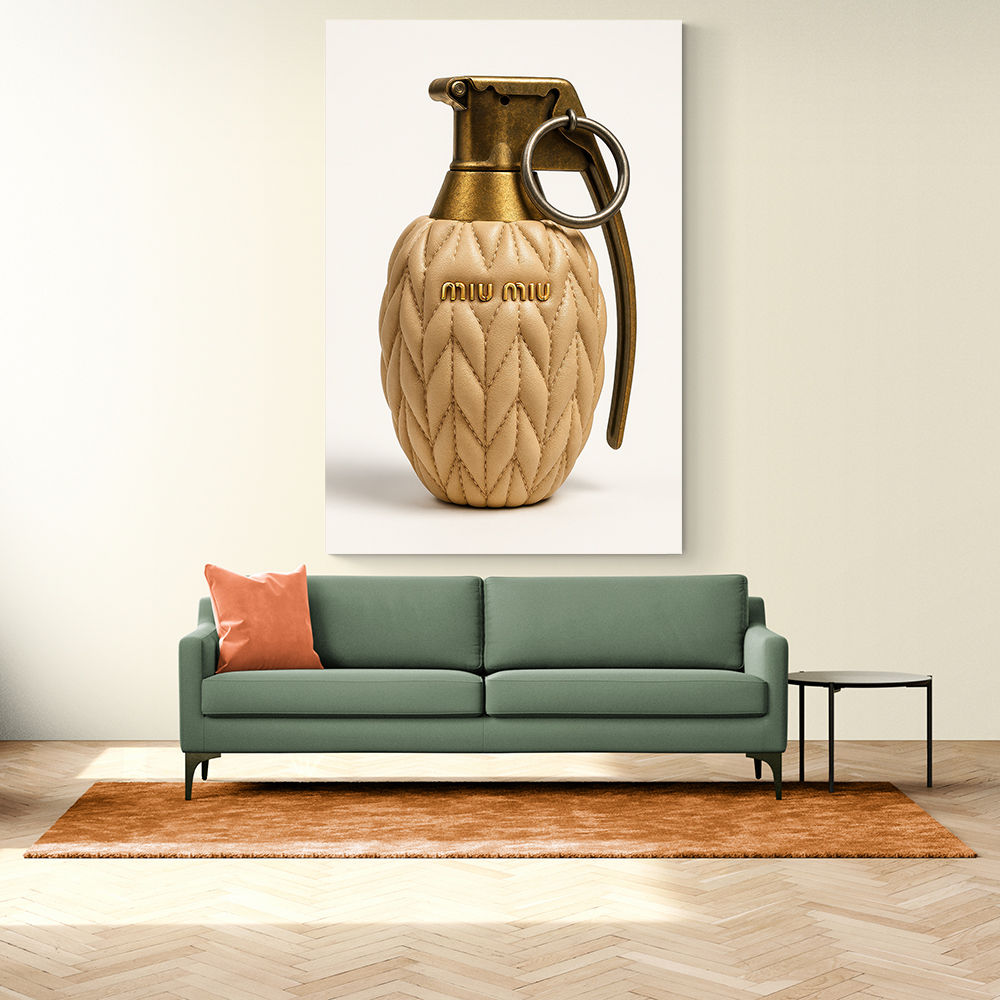 Miu Miu Fashion Inspired Grenade Wall Art        