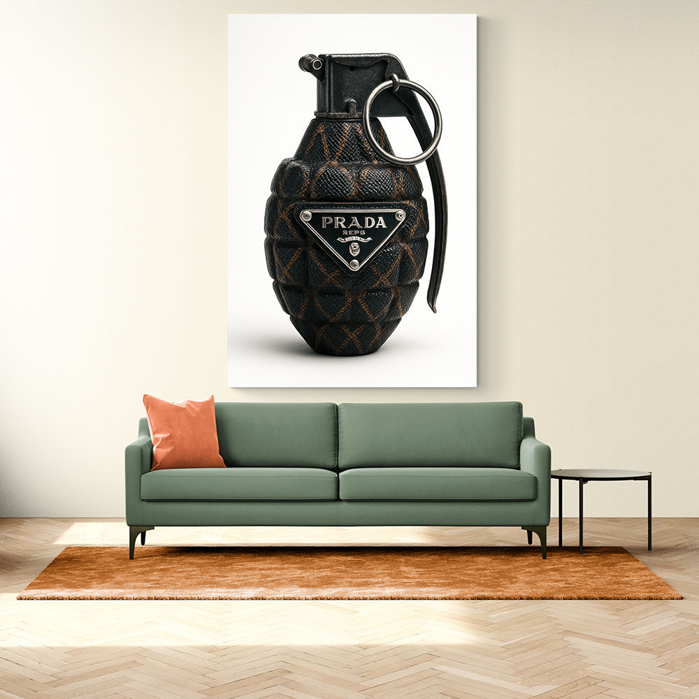 Prada Fashion Inspired Grenade Wall Art          