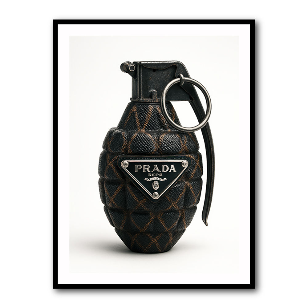 Prada Fashion Inspired Grenade Wall Art          