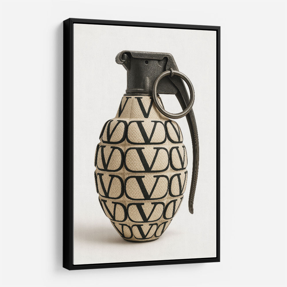 Valentino Style Hand Grenade Wall Art            