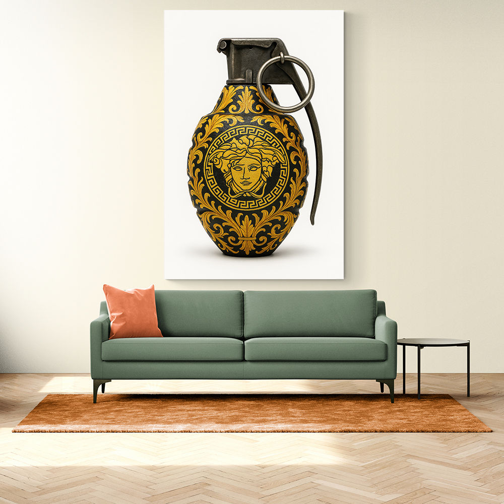 Versace Fashion Inspired Grenade Wall Art        
