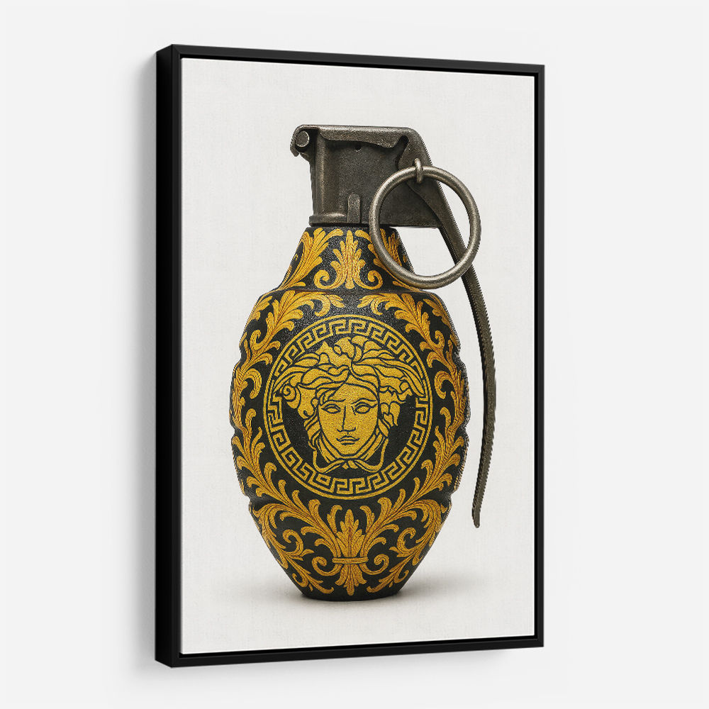 Versace Fashion Inspired Grenade Wall Art        