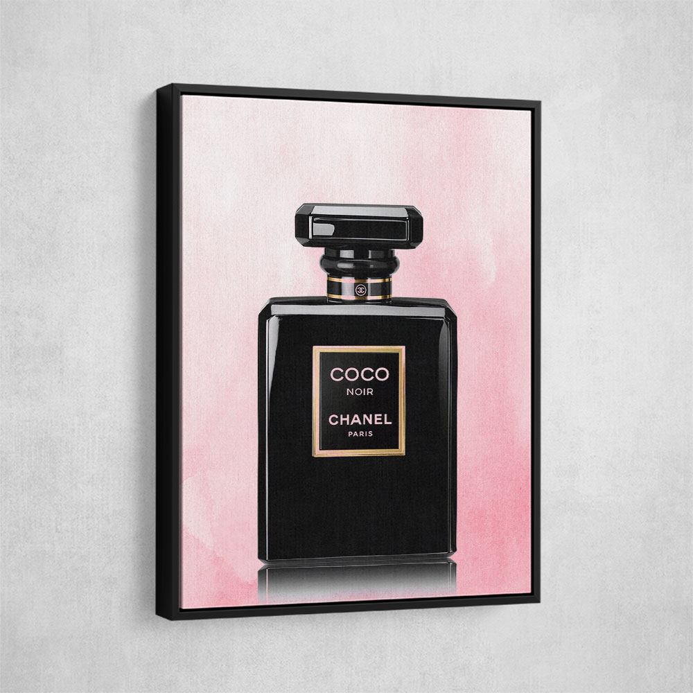 Chanel Coco Noir Perfume Bottle On Pink
