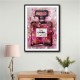 Chanel No 5 Perfume Bottle Pink Abstract Grunge