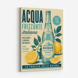 Acqua Frizzante Italiana Soft Drink Vintage Art Print