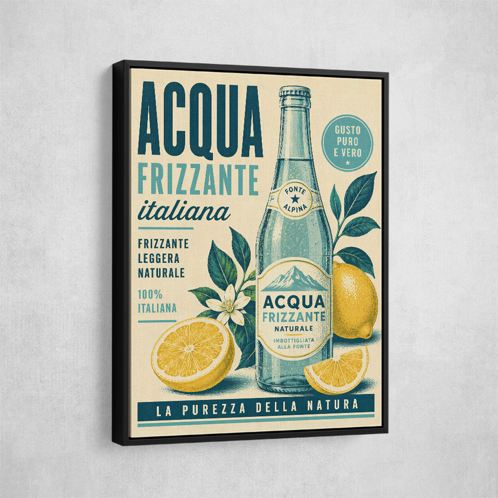 Acqua Frizzante Italiana Soft Drink Vintage Art Print