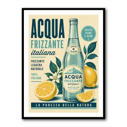 Acqua Frizzante Italiana Soft Drink Vintage Art Print
