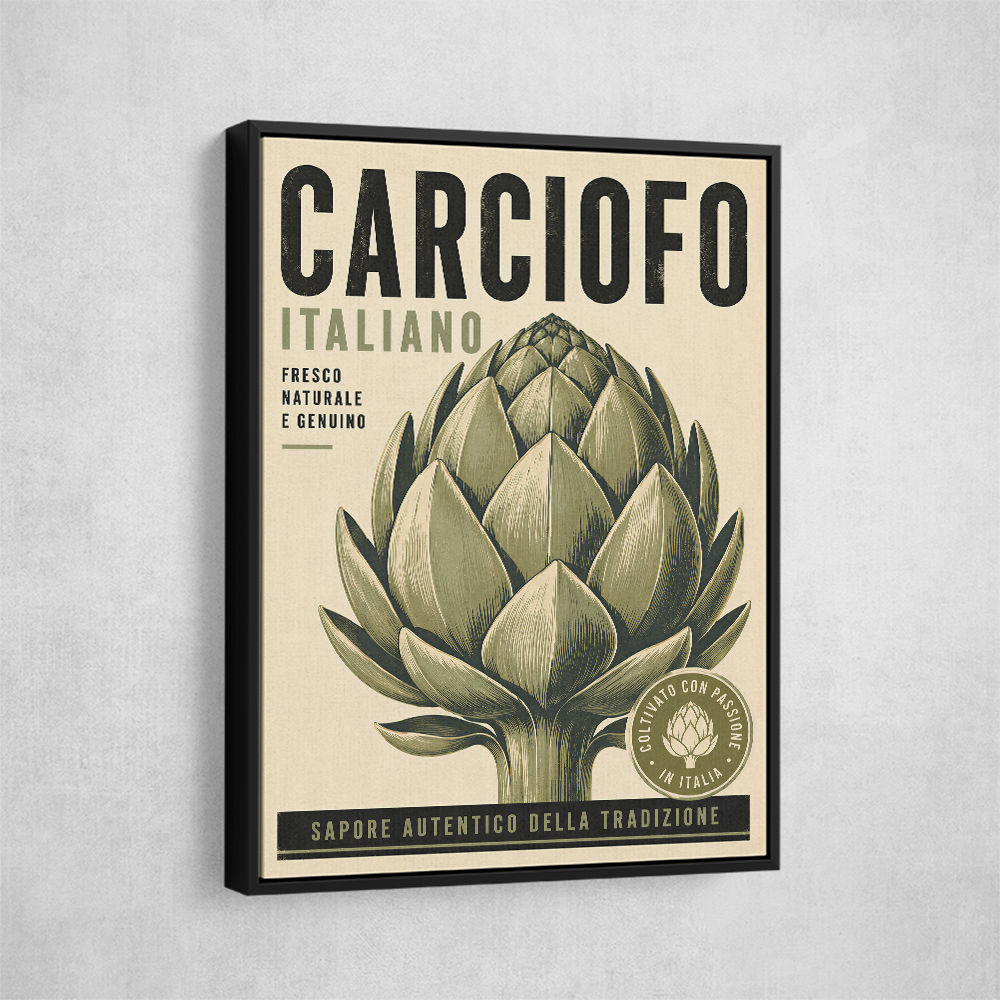 Artichoke Italian Vintage Food Wall Art